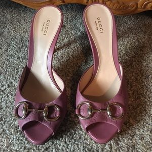 Gucci Mauve slip on heel